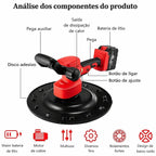 Desempenadeira Elétrica Profissional + BRINDE HOJE (4 Discos)