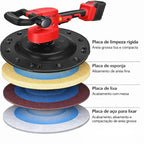 Desempenadeira Elétrica Profissional + BRINDE HOJE (4 Discos)